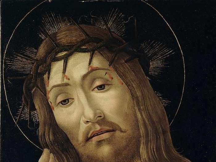 "The Resurrected Christ" by Botticelli (1480). Botticelli