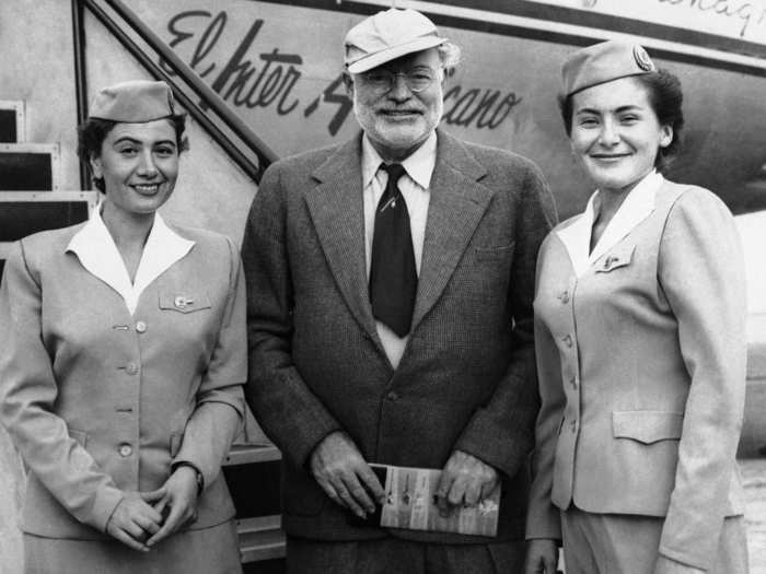 Ernest Hemingway arrives in Peru on a Pan Am flight (date unknown).