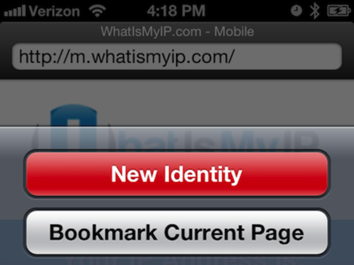 Tapping "New Identity" will give you a fresh anonymous start. You otherwise have similar browser functionality with bookmarks, etc.