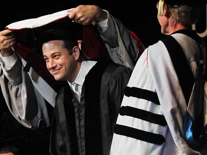 Nevada: Jimmy Kimmel moved to Las Vegas when he was 9 years old. The straight-A student later donated the Jimmy Kimmel Technology Center to his high school and received an honorary degree from University of Nevada, Las Vegas.