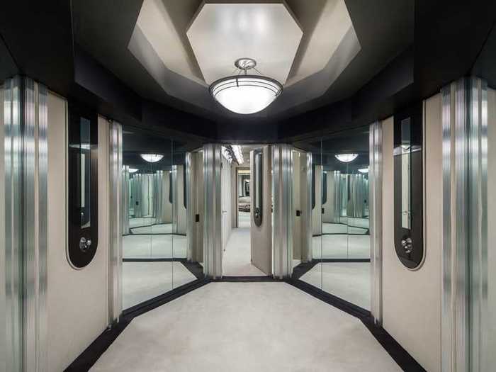 The apartment features its own private elevator landing.