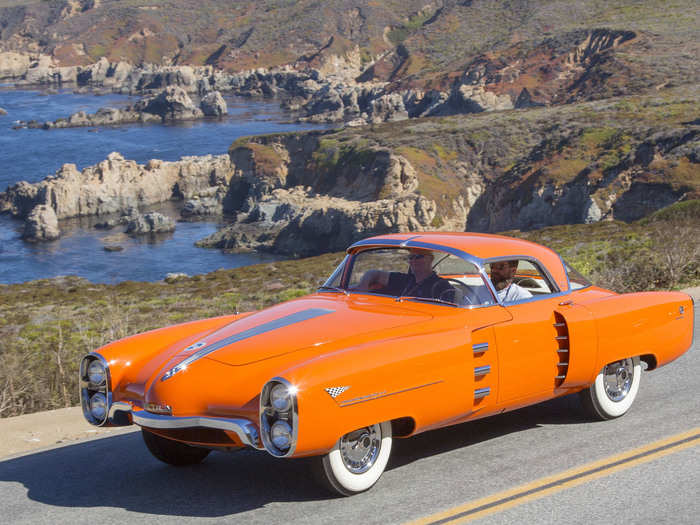 Among the participants was this unusual (and very orange) Lincoln, a 1955 Indianapolis Boano Coupe.