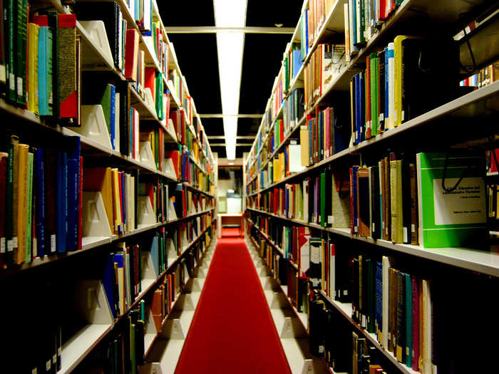 Bring a little happiness into the library and fool around in the stacks.