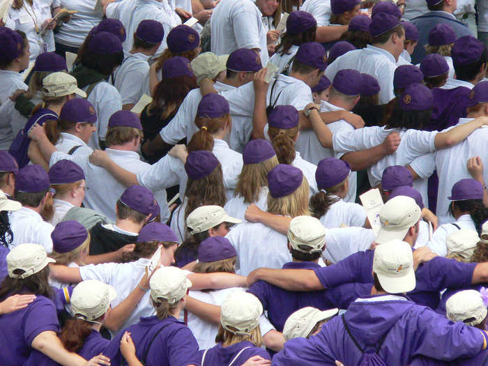 Sing along to your alma mater whether you know the words or not.