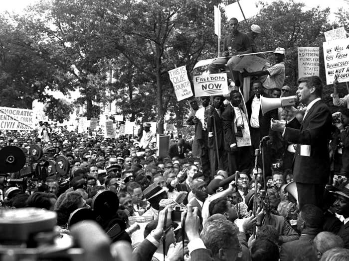 Days later, black demonstrators descended on Washington. Few incidents occurred, defying speculations of violence and other negative press.