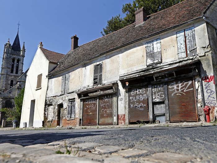 A street that would have been bustling stands empty in the town.