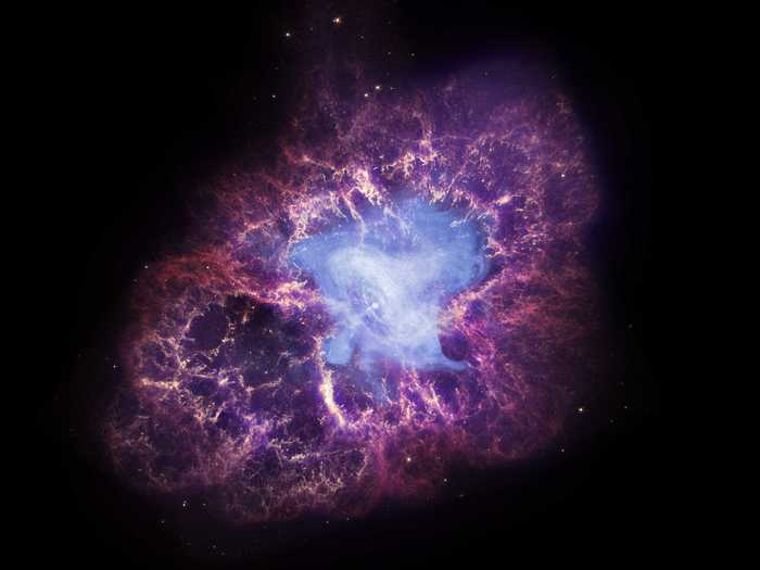 This formation, overtaking the Crab nebula, represents the leftovers from a star