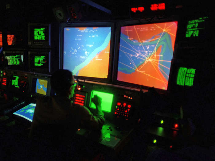 Since we were not allowed photographs, we found stock photos. This is largely what the CIC looks on the USS Barry as it scans the area for potential threats.