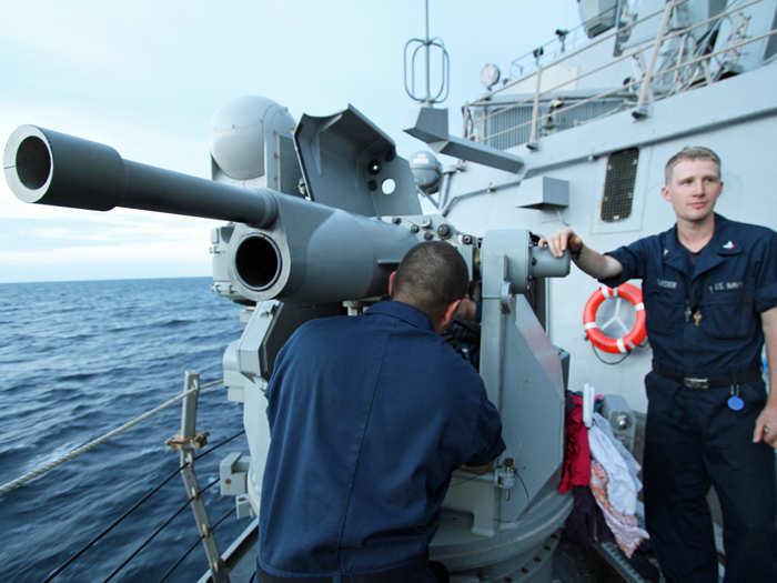 After the weapons team removes the barrel to the 20mm gun, we took a last walk around Barry.