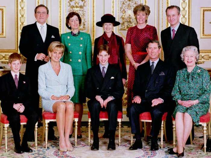 The Royal Family poses for a portrait in Windsor Castle on the day of Prince William