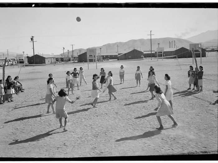 Or these women playing volleyball.