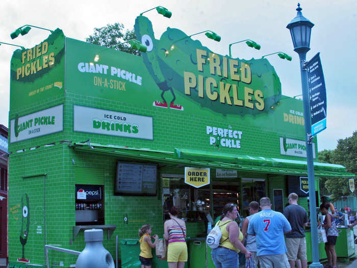 There are plenty of gigantic, fried pickles to choose from, too.