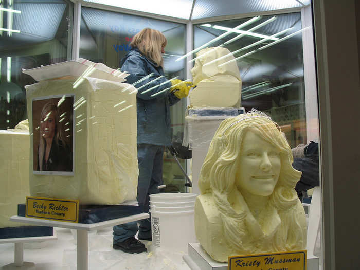 And watch the reigning Princess Kay of the Milky Way have her face sculpted out of butter. As the goodwill ambassador for MN