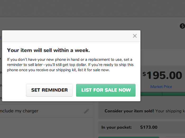 Once you confirm the sale, Glyde sends a box and label to send your phone in for free.