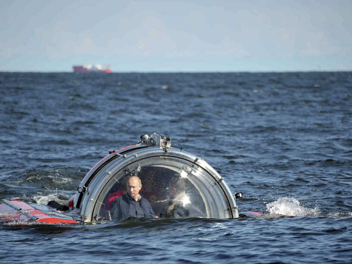 He even goes below the water on expeditions to see some of Russia