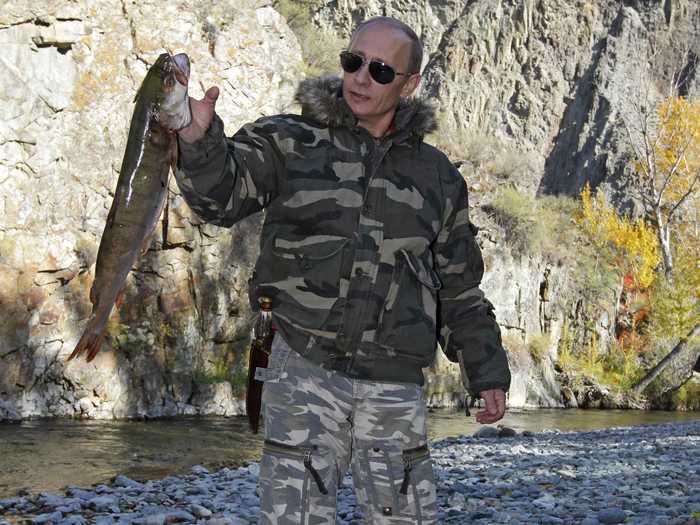 He snagged this fish on the snow leopard expedition.