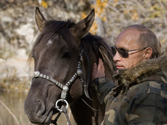 Putin is an avid horseback rider.