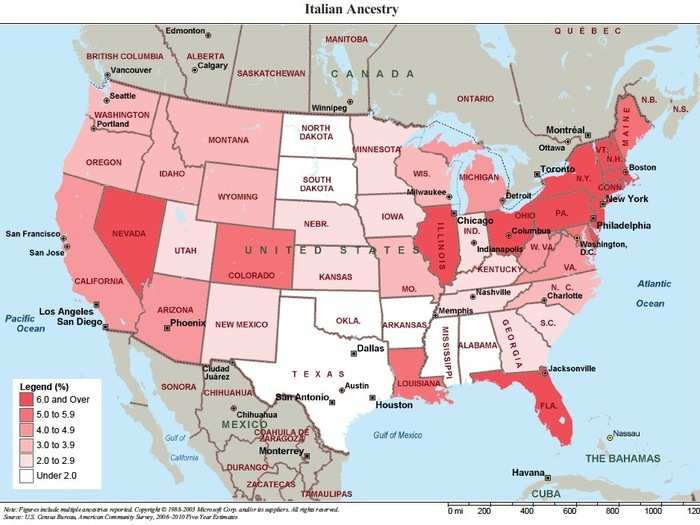 17,571,808 Italian are strongest in the North East