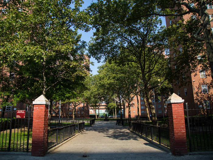 The purpose of building up with public housing was to create public space for small parks and recreation areas.