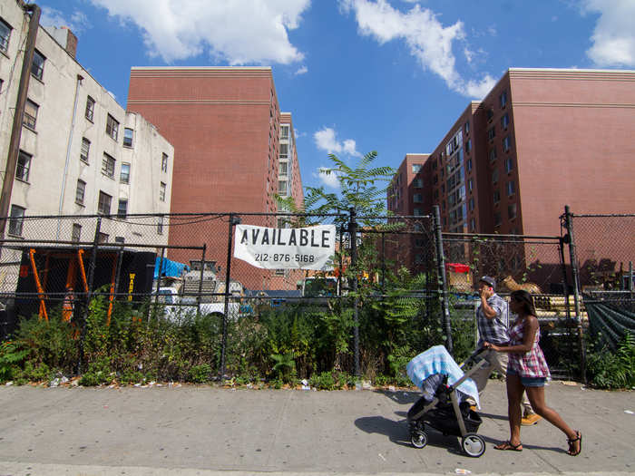 The fires and the large-scale departure of Italian families left many vacant lots and homes.