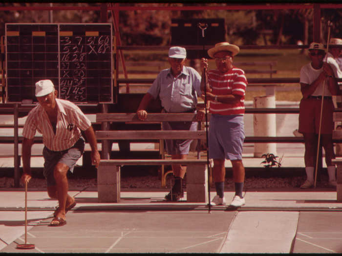 Shuffleboard at the Century Village Retirement Community (West Palm Beach)