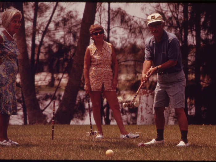 On the Croquet Court at Century Village Retirement Community. (West Palm Beach)