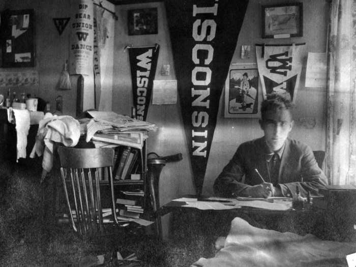So were displays of college pride, as seen in this image (1912 or 1913).