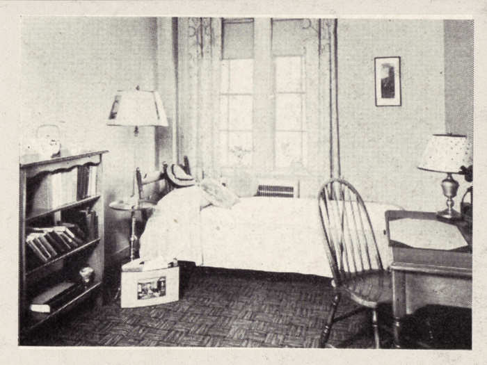 An ad for a room in 1927 noted perks like running water, a phone, and an iron.