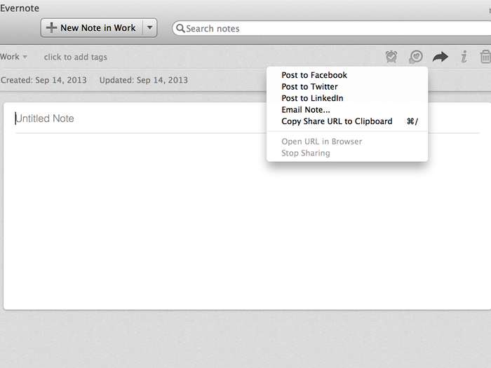 You can share your Evernote notes and content through email, social media, the web quickly and easily.