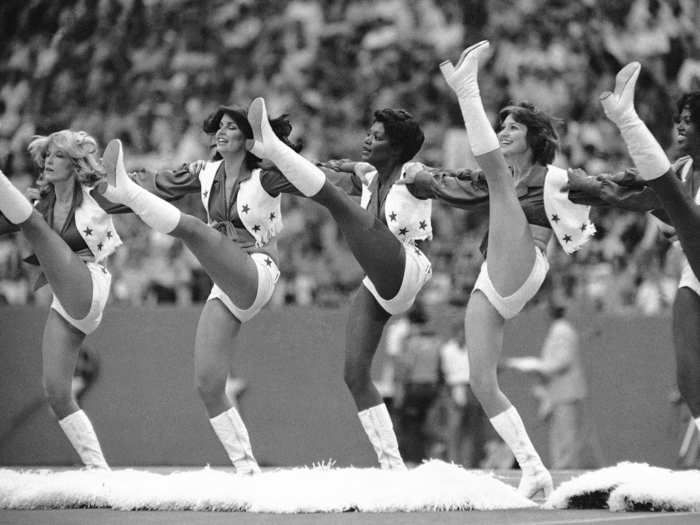 Perhaps the most famous NFL Cheerleaders; the Dallas Cowboys in the 