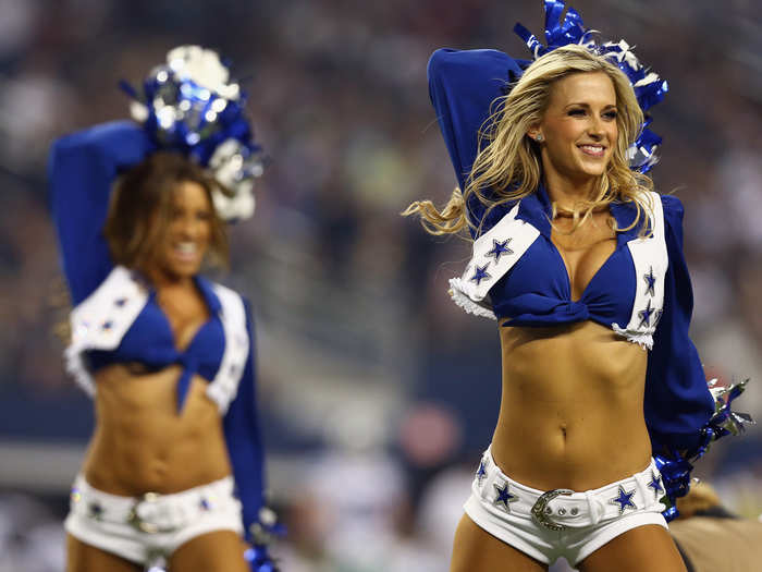 And the Cowboys cheerleaders now. They