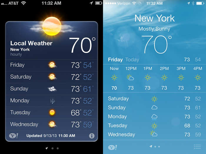 The weather app has a brand new look.