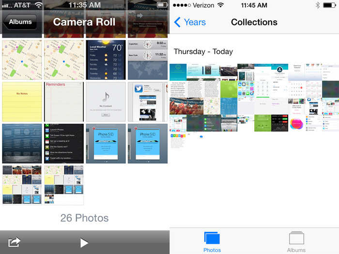 This is how your photos will be organized in iOS 7.