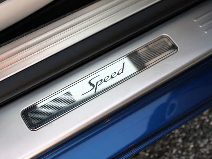 This treadplate badge, visible only when the door is open, reminds you that this is a sporty ride.