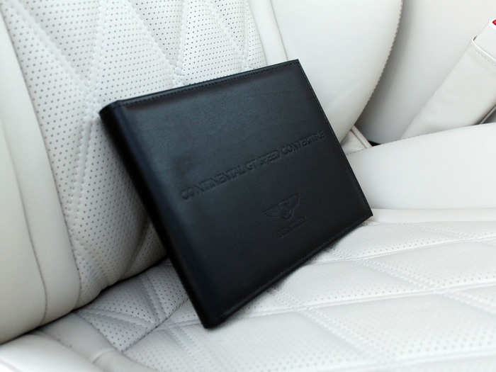 Each car comes with a leather bound driver