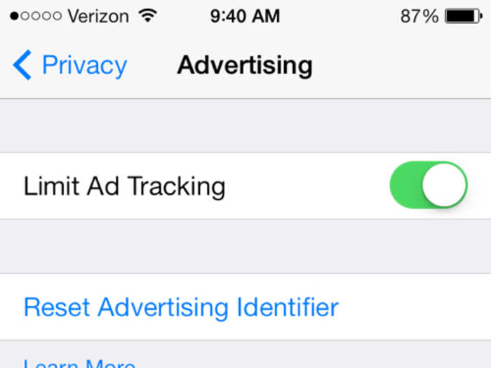 iOS tracks your browsing history by default so it