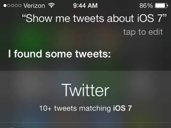 Siri can now search Twitter.
