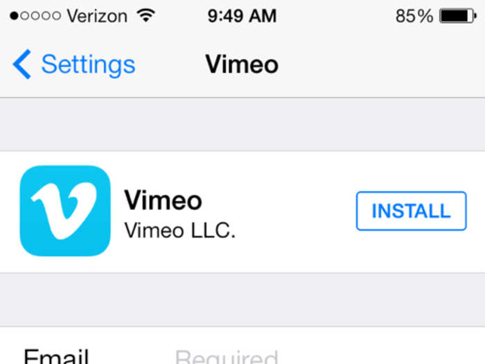 You can link iOS 7 directly to Twitter, Facebook, Vimeo (a video service similar to YouTube), and Flickr. This makes it easier to share stuff you find on the Web or your camera roll. You can sign into each service under Settings.