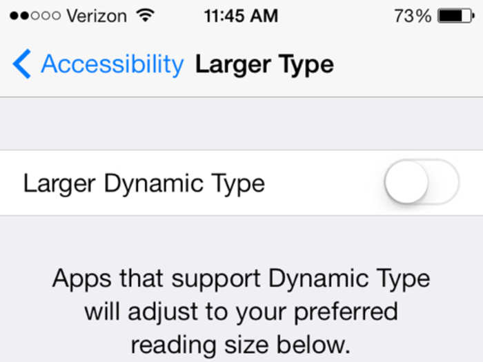iOS 7 has skinnier fonts. If that bothers you, adjust the size under Settings > General > Accessibility > Larger Type. Drag the slider at the bottom of your screen to adjust the font size.