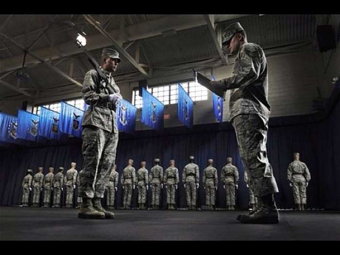 The Air Force honor guard is one of the most disciplined units on earth.