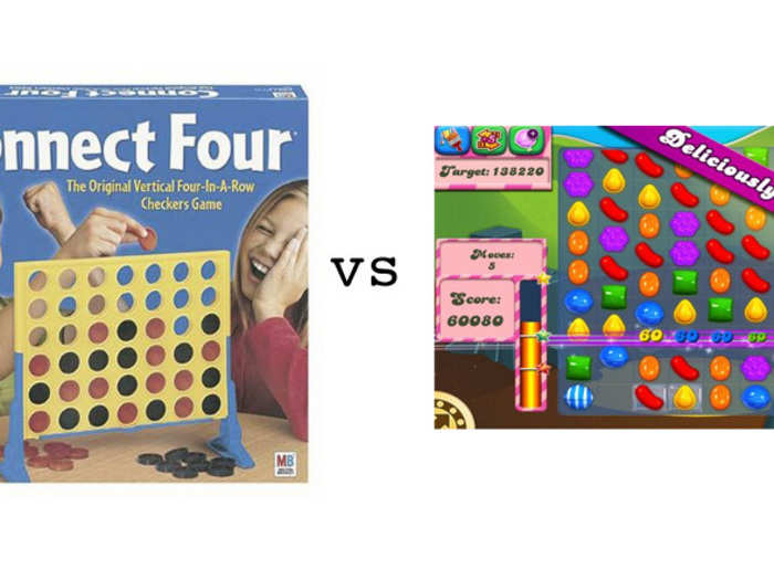 Connect Four vs. Candy Crush Saga