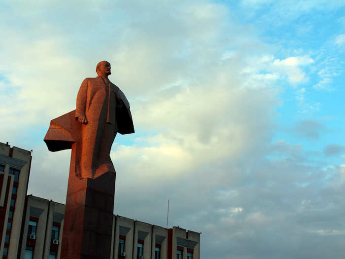 Lenin looks down on the Transnistrian capital.