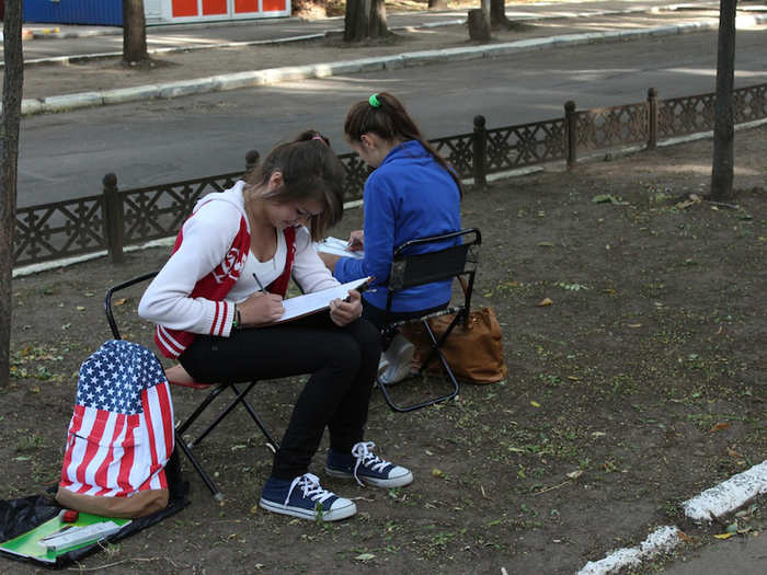 Amongst the most popular fashions in Tiraspol are clothes and accessories branded with British or US flags — a strange contrast against the city