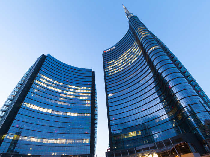 #8 UNICREDIT TOWER — The headquarters of UniCredit Bank, the UniCredit Tower is Italy