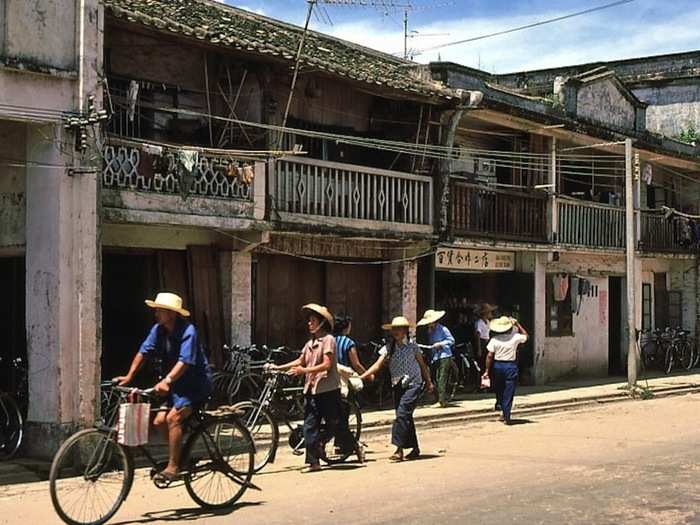 Transportation was by foot and bicycle. Because of this this part of town was remarkably quiet. The loudest sounds were those made by bicycle bells.