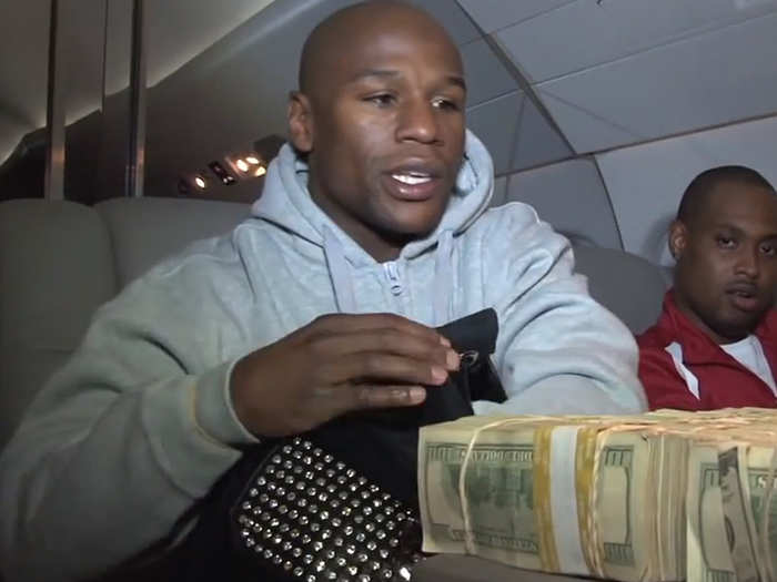 8. He posted a video of himself counting $1 million in cash on his plane.