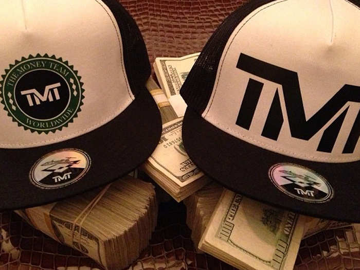 19. He promoted his "The Money Team" line of hats by putting them on stacks of $10,000 in cash.