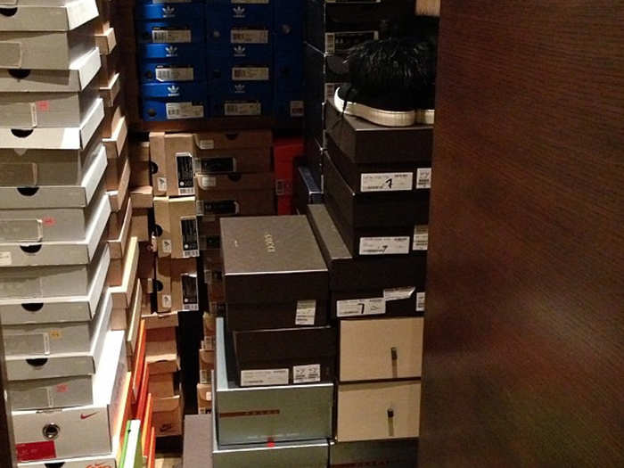 20. His shoe closet.