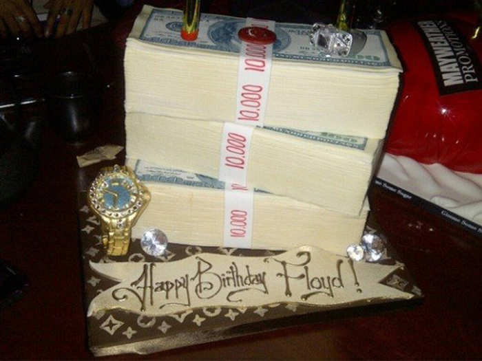 21. His birthday cake was, appropriately, money.