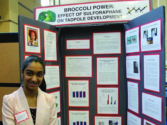 Rhea Kamat studied a molecule in broccoli that could accelerate lung growth.